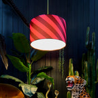 love frankie Helter Skelter lampshade in raspberry ripple