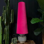 Love Frankie raspberry velvet cone lampshade