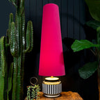 Raspberry Velvet Oversized Cone Lampshades