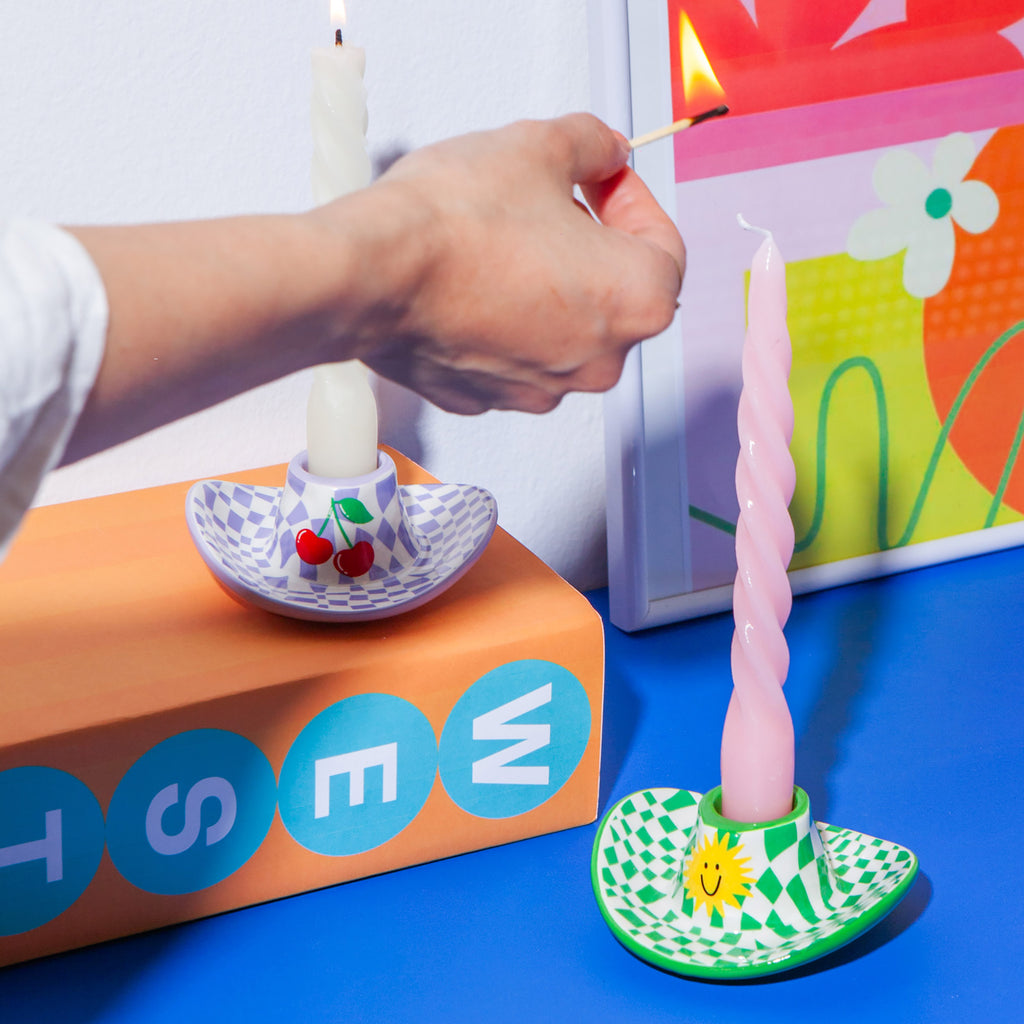 Wild West Cowboy Candle Holder