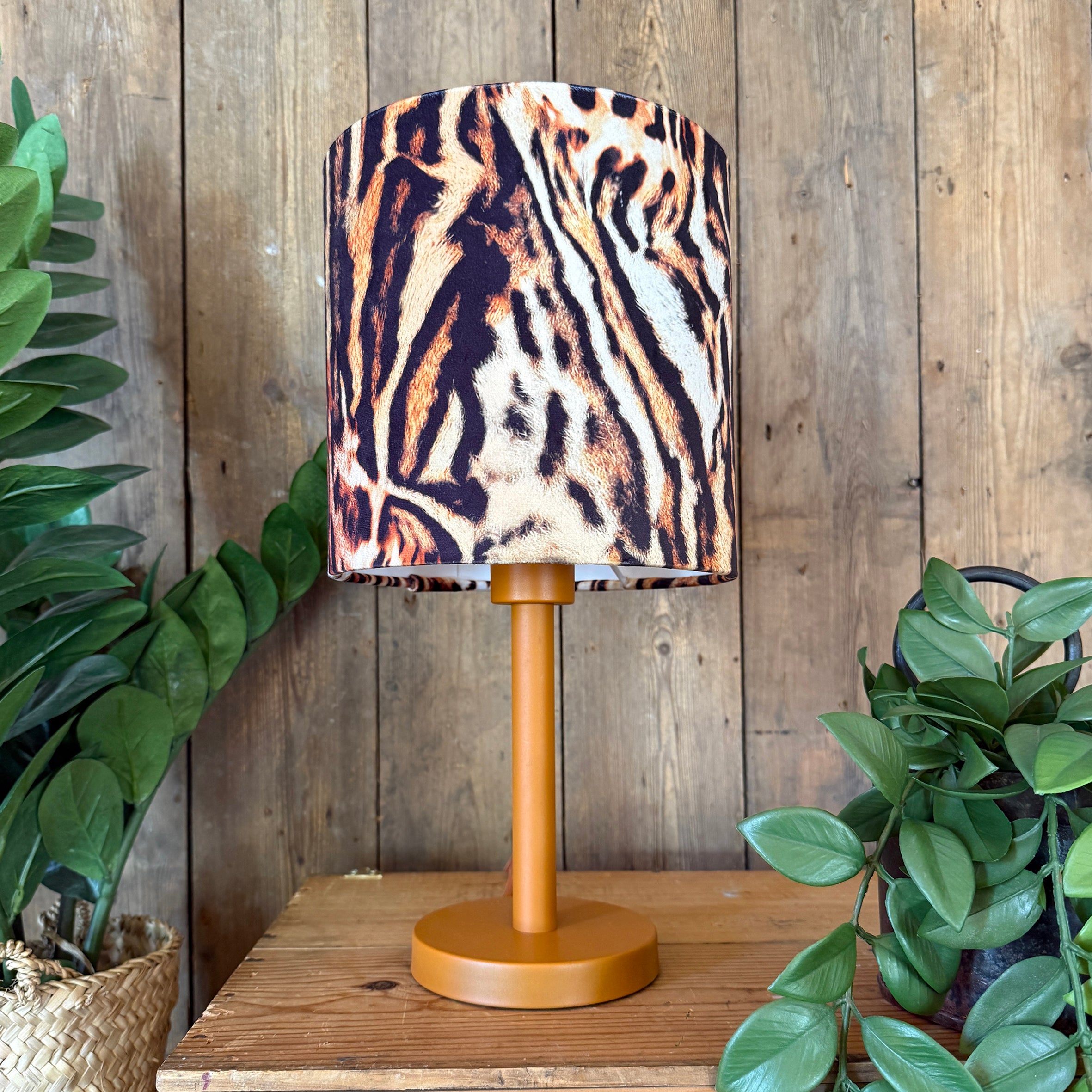 Matt Rust Orange Stem Table Lamp