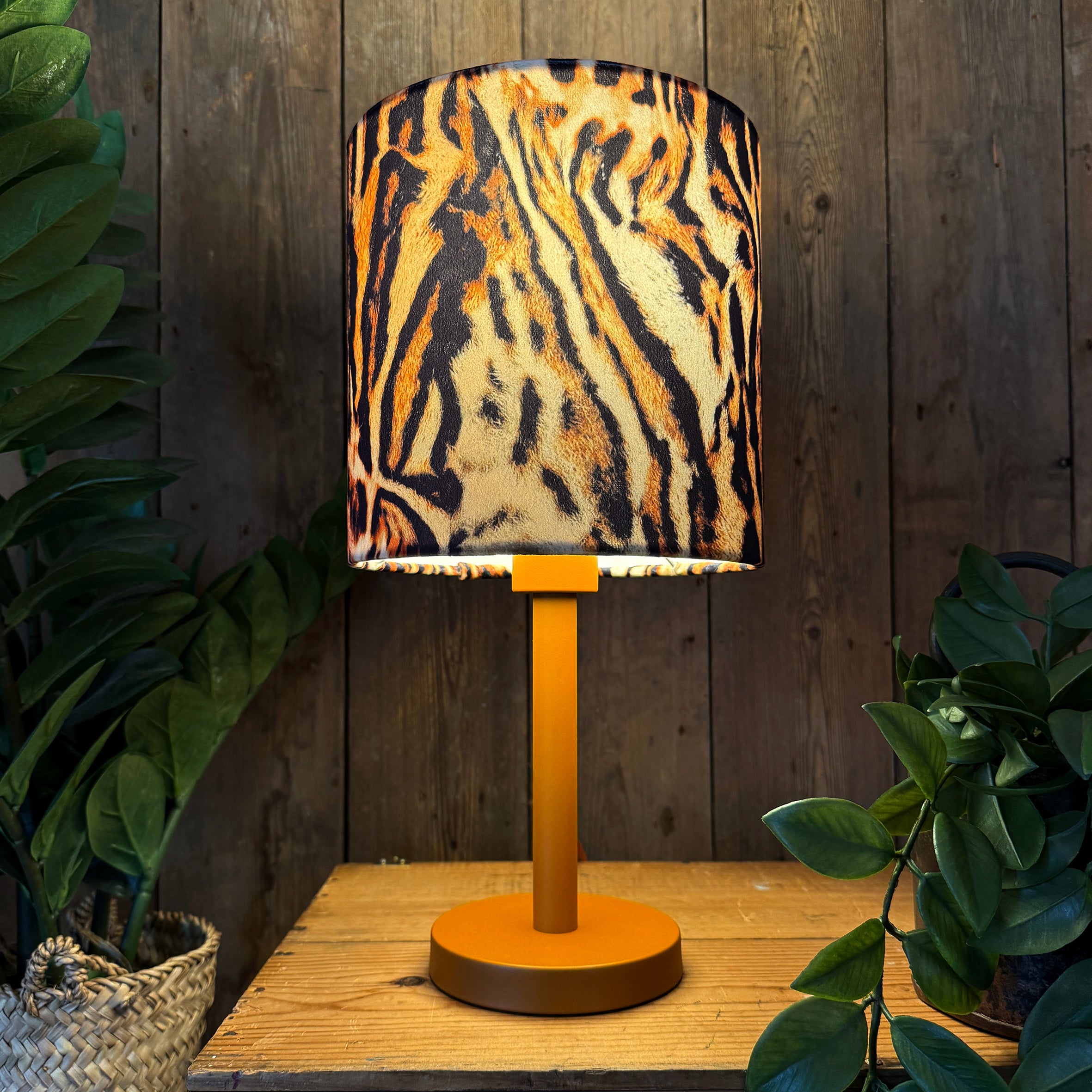 Matt Rust Orange Stem Table Lamp