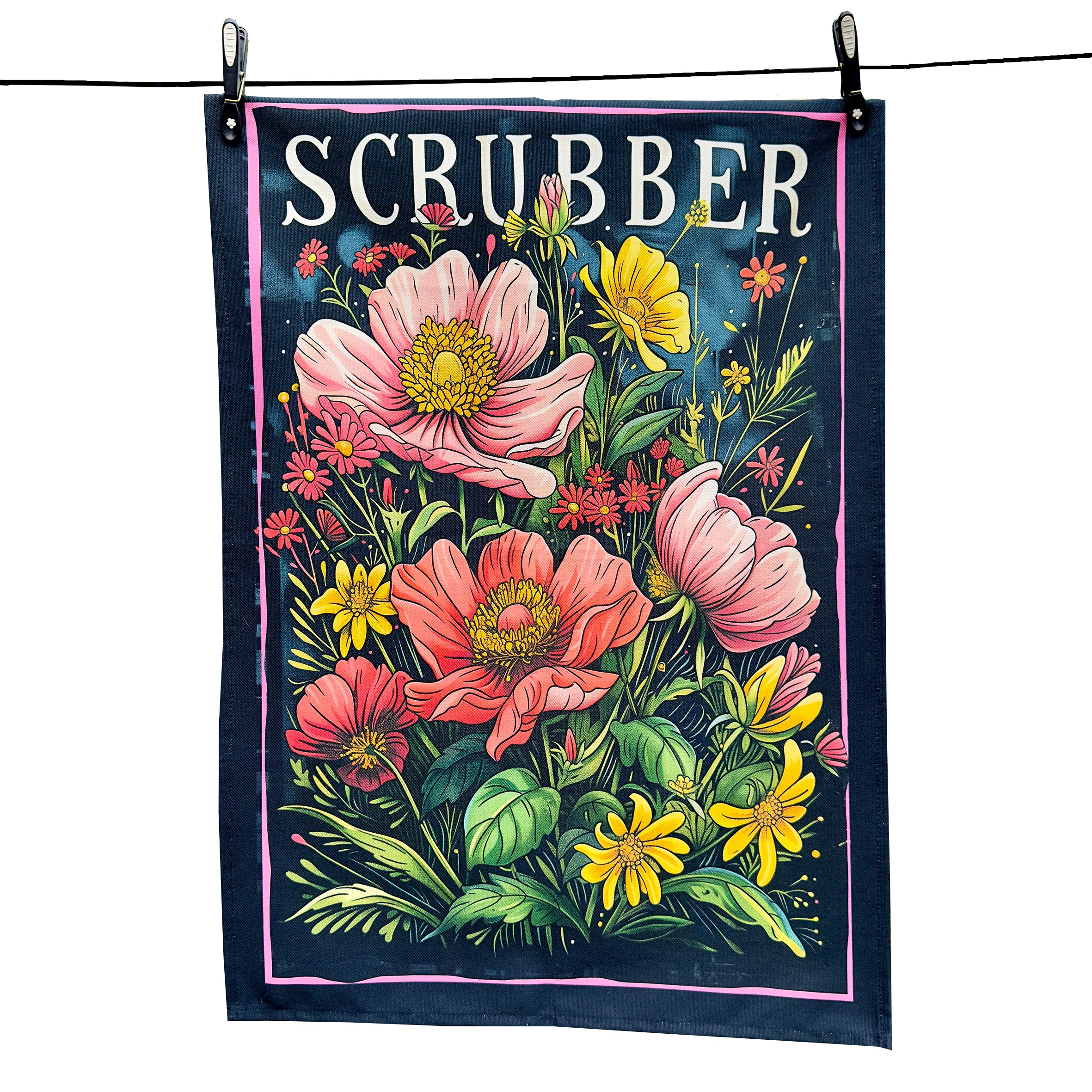Love Frankie Joyful Floral Tea Towel "Scrubber"