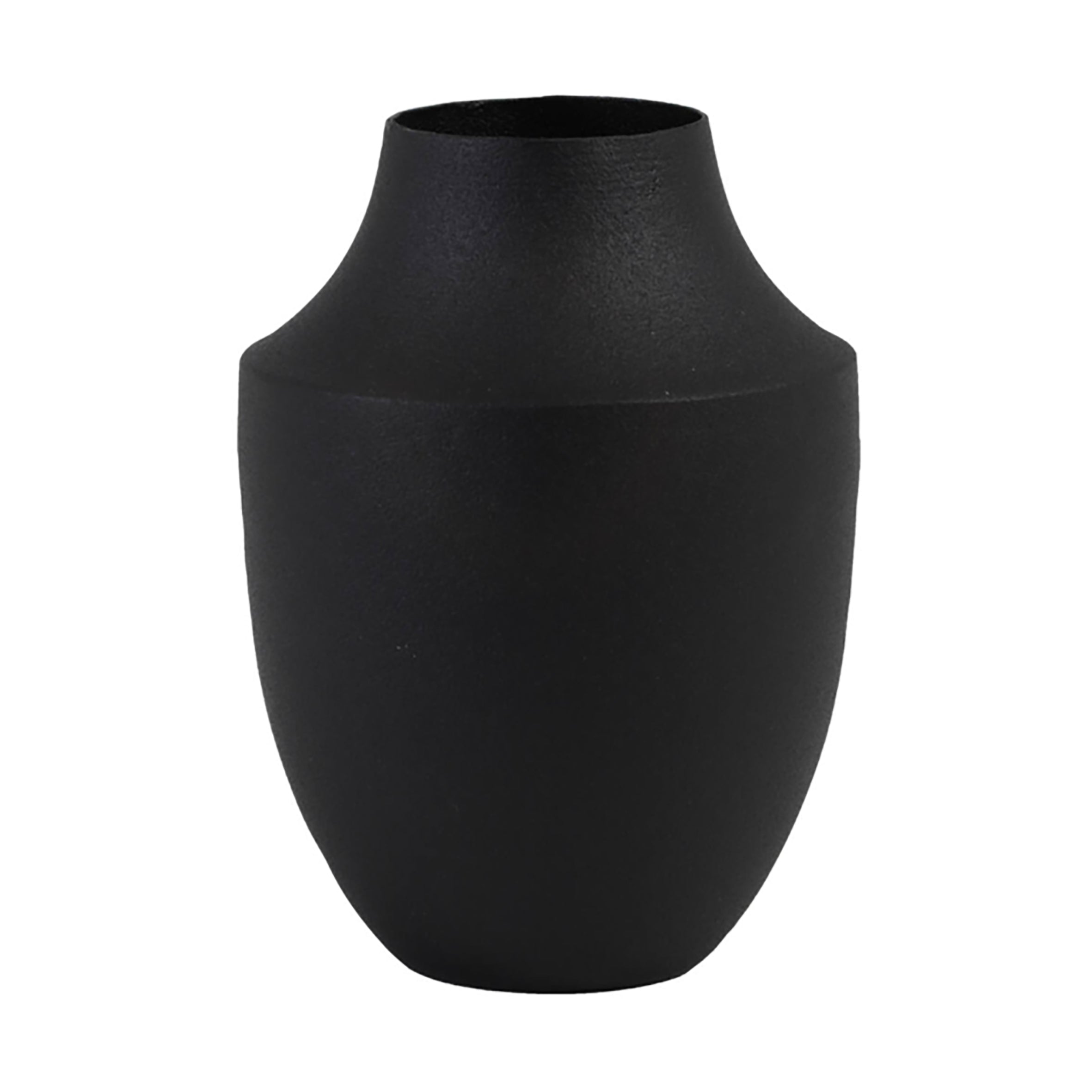 Simple Metal Vase - Matt Black