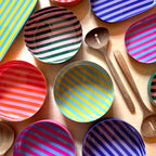 Small Stripy Bowls - 5 Colours Available
