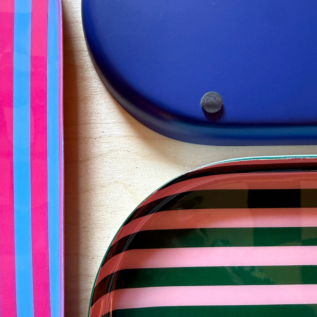 Large Stripy Oval Trays - 5 Colours Available