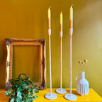stem candle holder in ivory