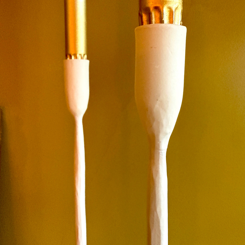 Ivory Stem Candle Holder - Large