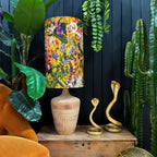 Ochre Summer Meadow Velvet Tube Lampshades