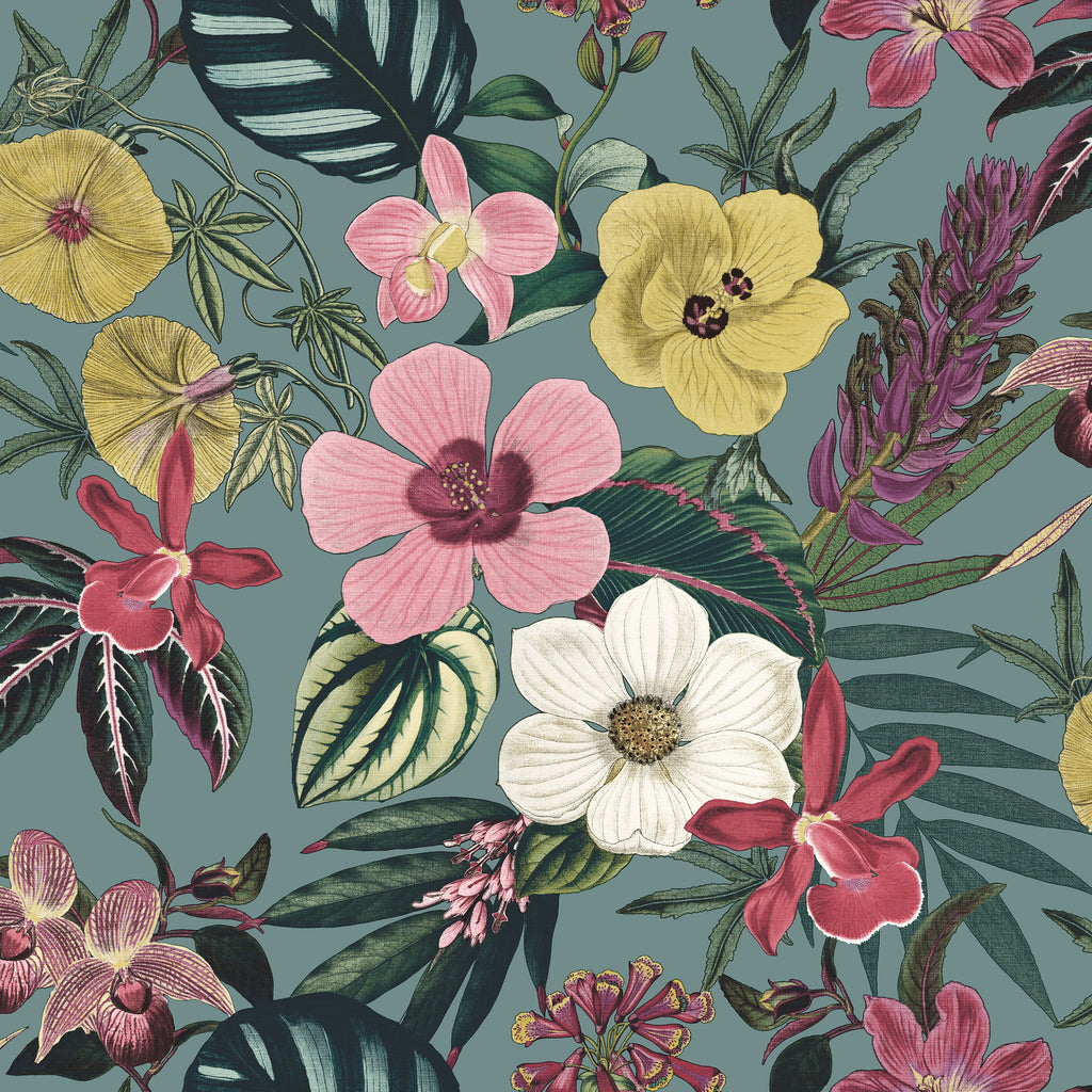 Love Frankie thistle botanical garden wallpaper