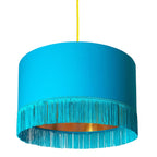 Love Frankie topaz cotton lampshade copper lining fringing
