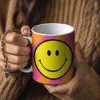 Helter Skelter Tilted Stripe Smiley Mug in Tutti Frutti - Love Frankie