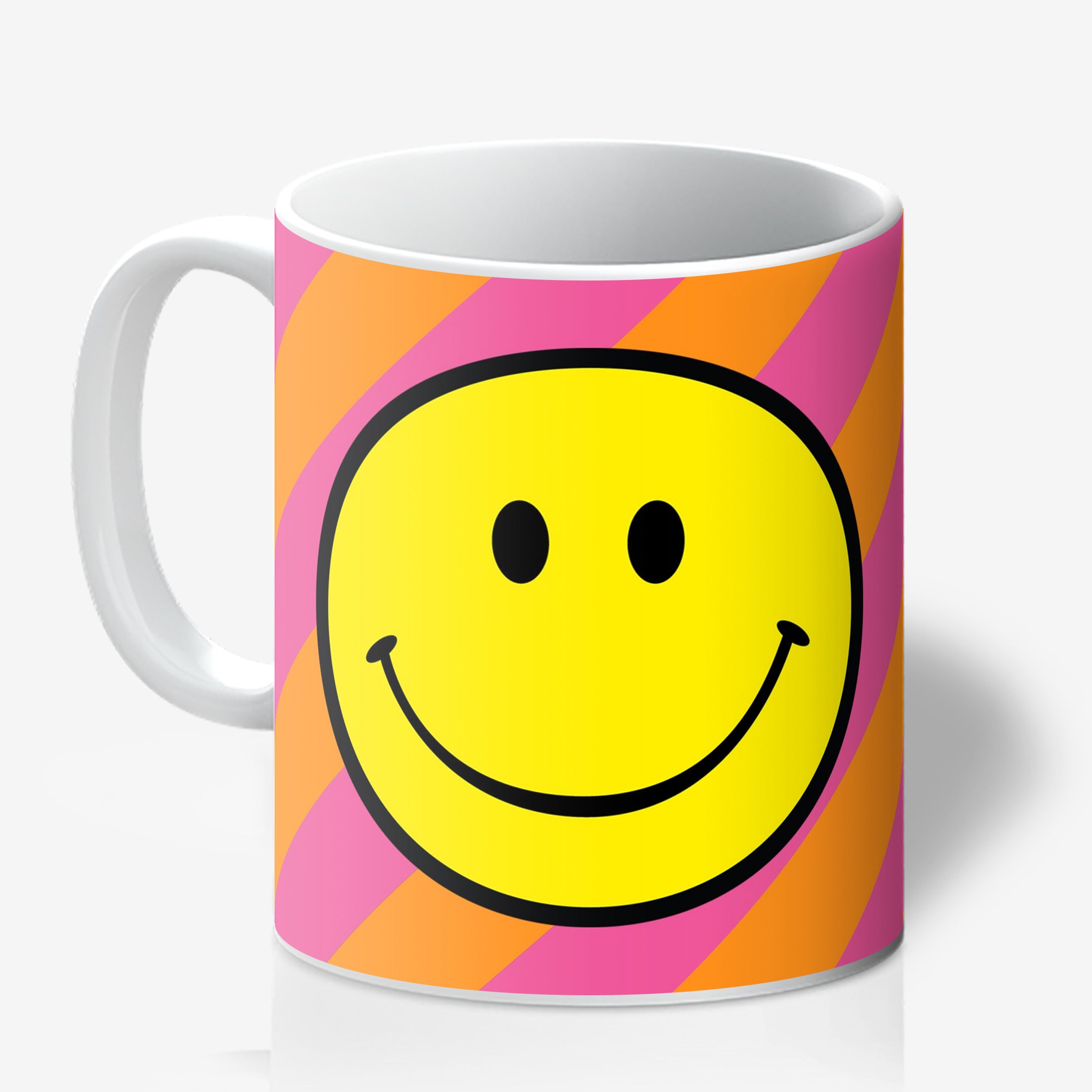 Helter Skelter Tilted Stripe Smiley Mug in Tutti Frutti - Love Frankie