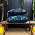 love frankie twilight deadly night shade cushion with jade tassels