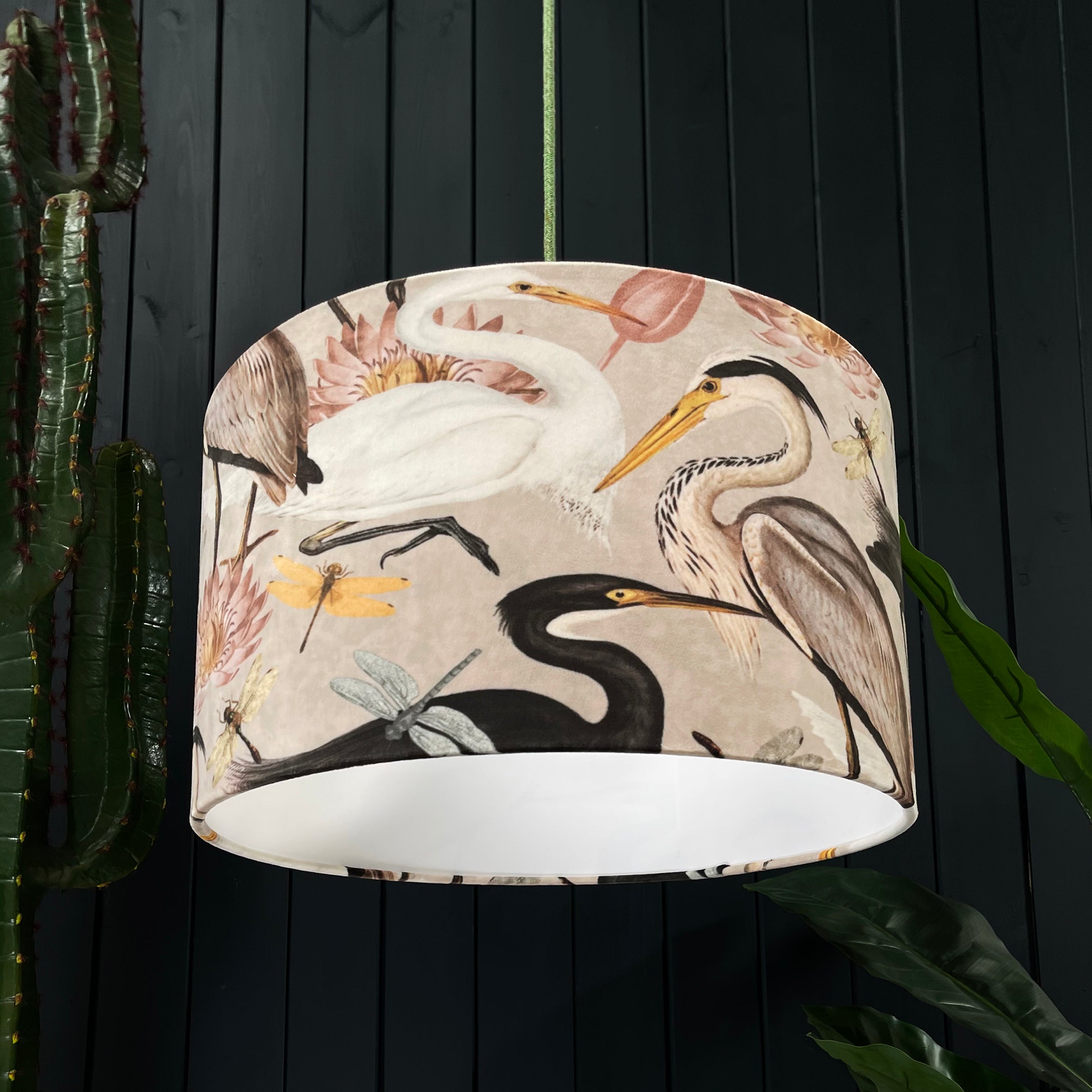 Love Frankie velvet lampshade bird song bone
