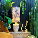 Cinnamon Enchanted Wood Velvet Tube Lampshade