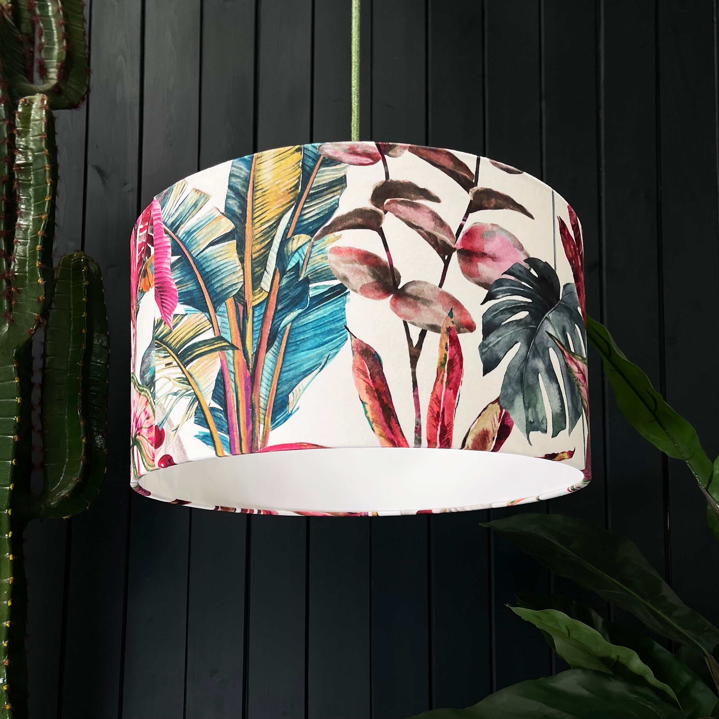 Love Frankie ice jungle velvet lampshade