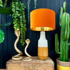 love Frankie rust velvet lampshade with gold lining