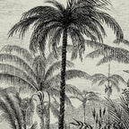Vintage Palm Jungle Monochrome Wall Hanging