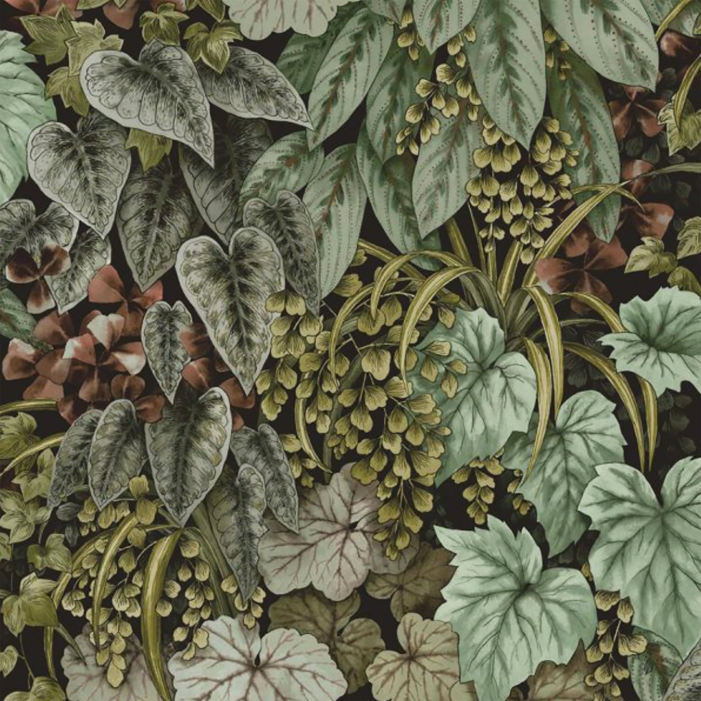 Love Frankie walled garden in forest wallpaper
