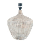 White Textured Wooden Lamp
