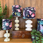 Wild Garden Dinky Lampshades In Ebony