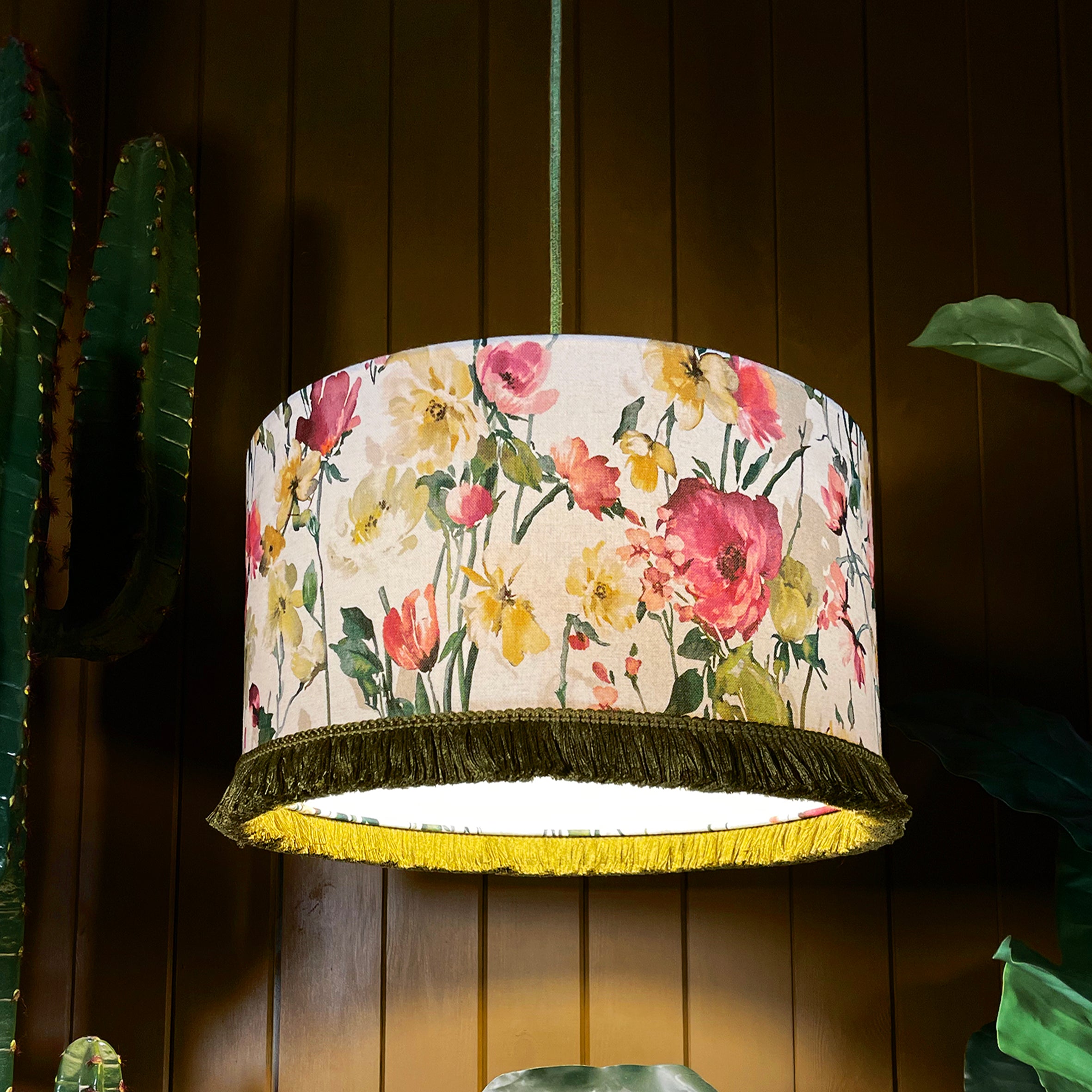 Love Frankie Woodstock Lampshade parchment lining salt