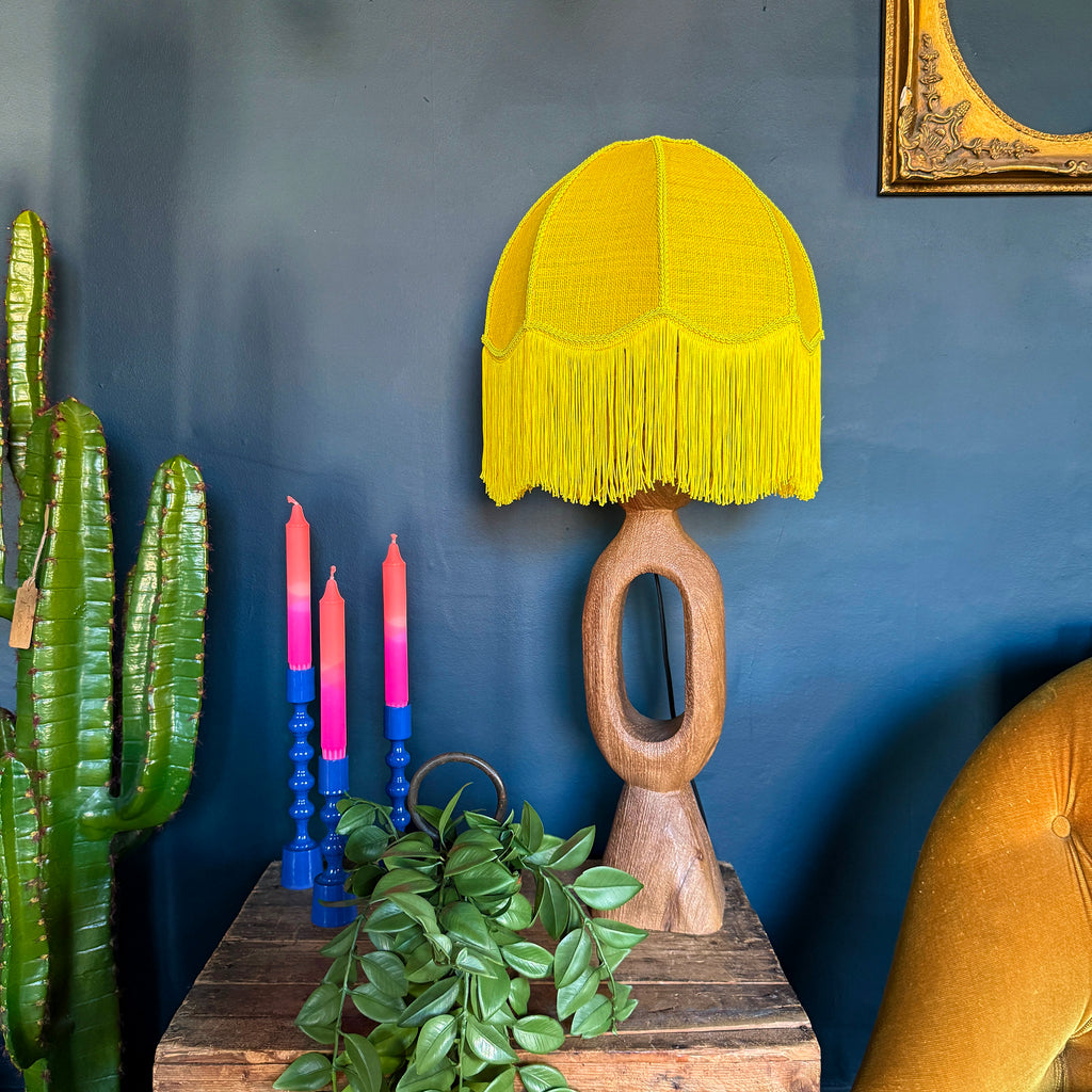 Delilah – Sunburst Yellow Fringed Soft Shade | Statement Lighting