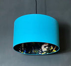Love Frankie Midnight Blue Lemur Silhouette Lampshade in Sky Blue