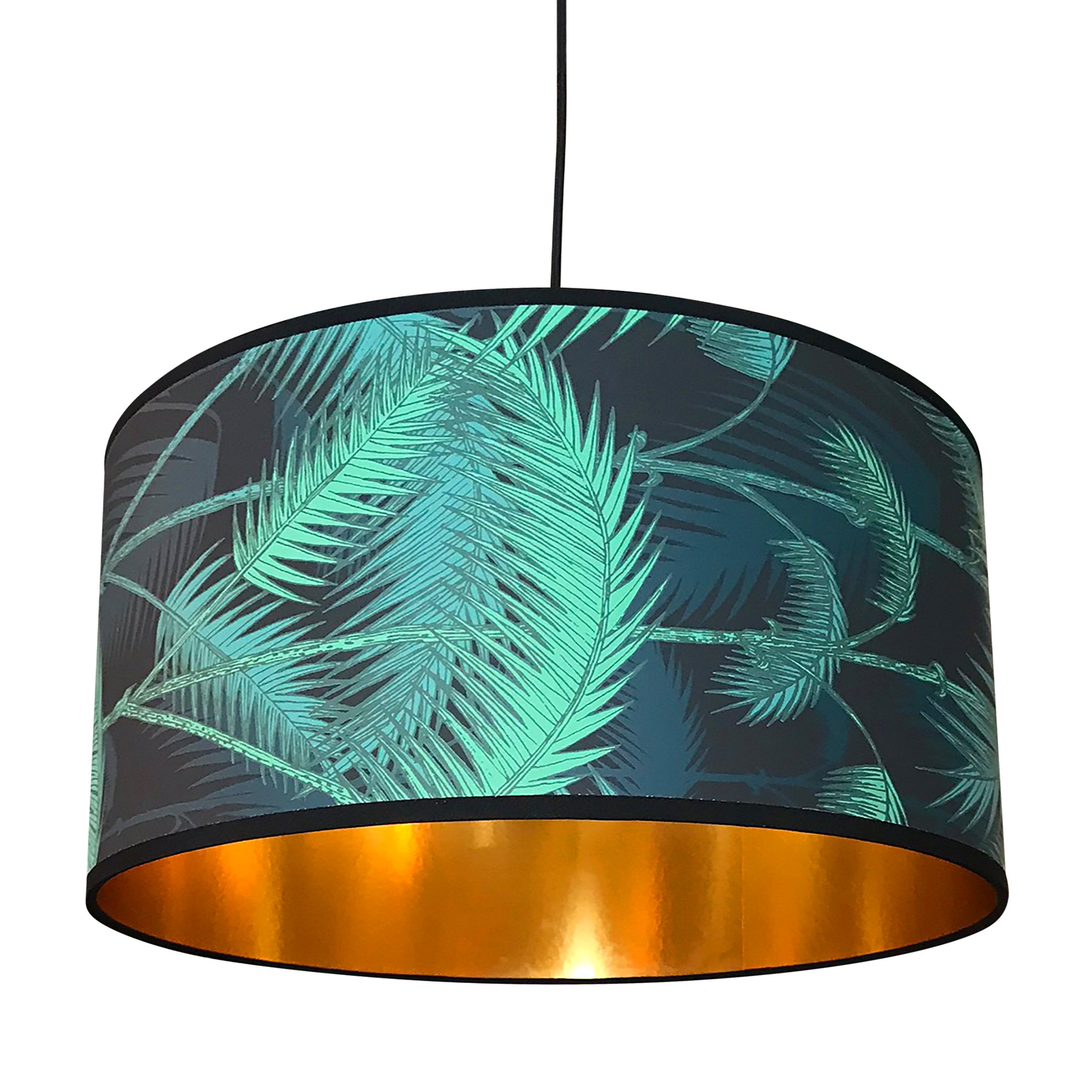 Cole & Sons Palm jungle and gold lined Lampshade