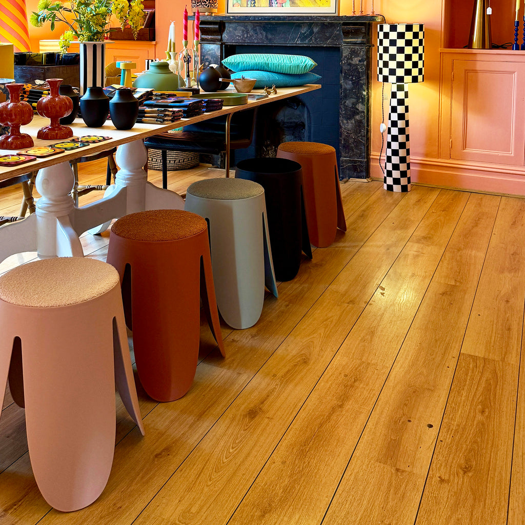 Love Frankie padded boucle stools