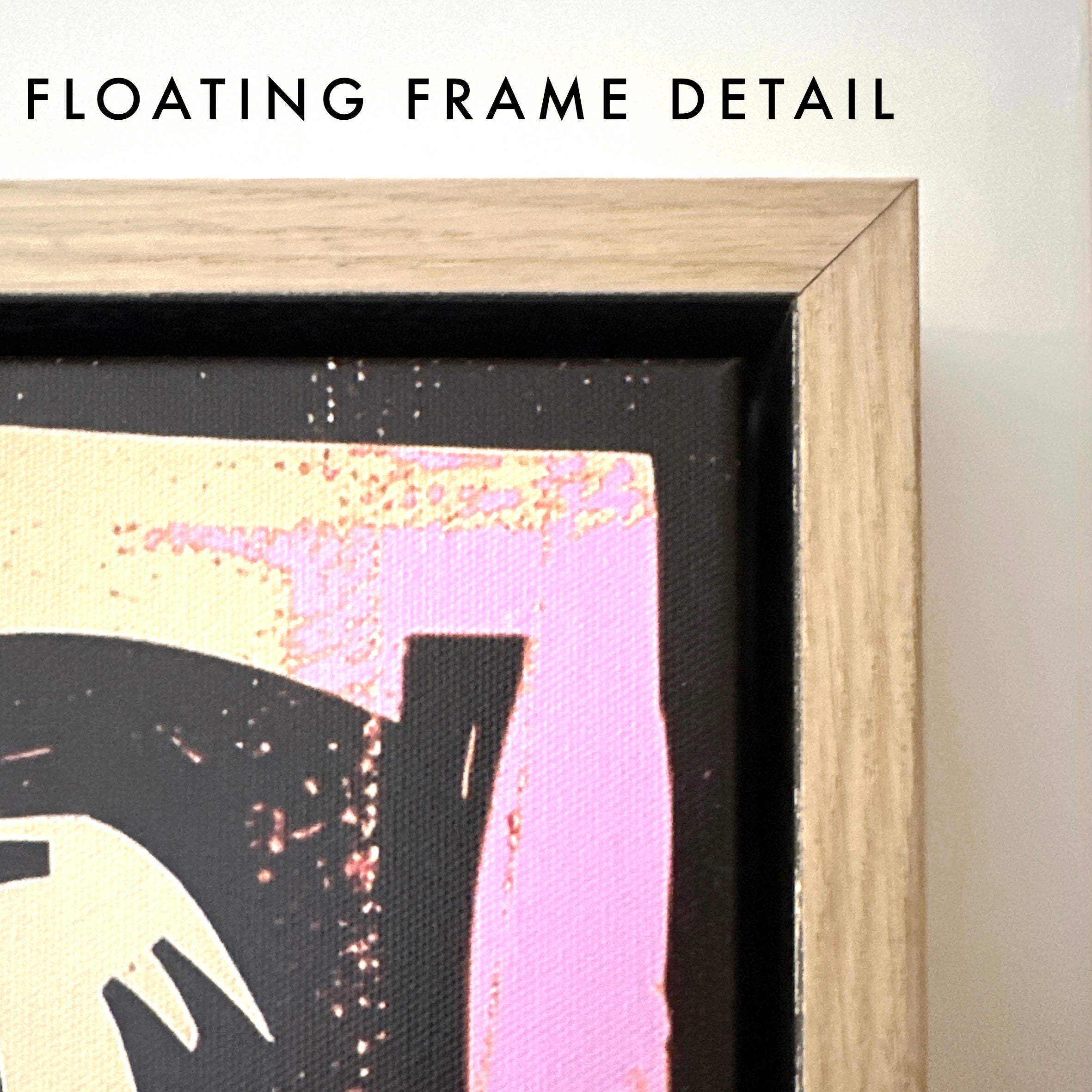 Floating Famed Canvas detail - Artwork from Love Frankie