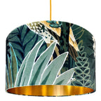 Swallowtail Velvet Lampshade With Gold Lining