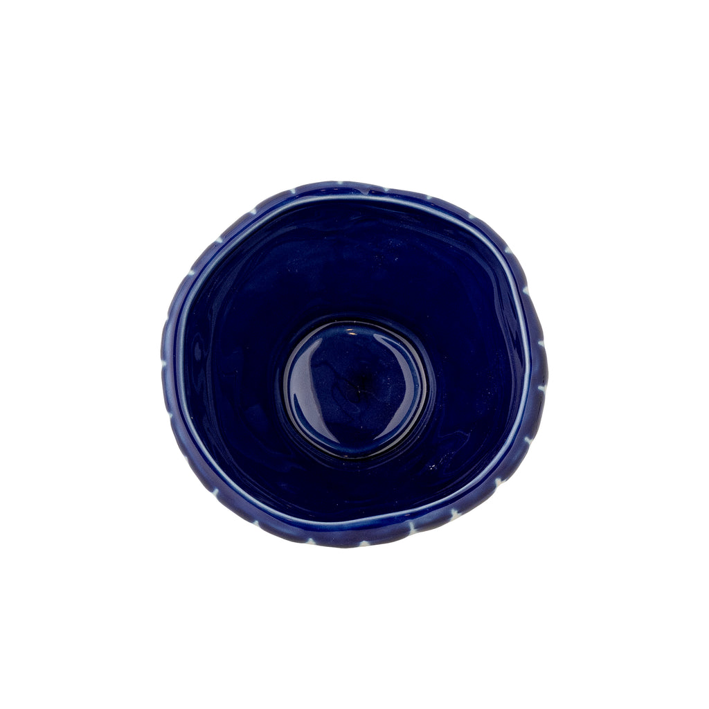 top view of Dinky Indigo Stoneware Bowl