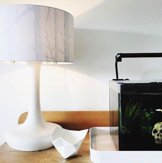 Love Frankie Silhouette Lampshade using cole & Son The Woods wallpaper