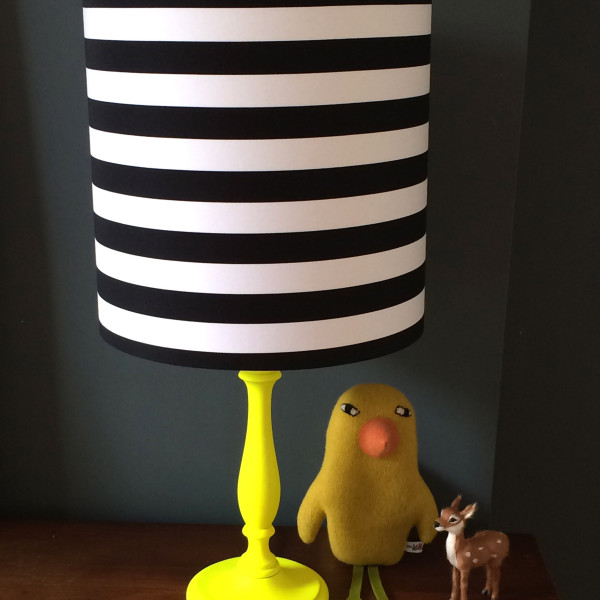 Circus stripe monochrome lampshade