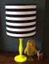 Circus stripe monochrome lampshade