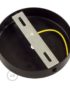 Matt Black Metal Ceiling Rose - Back