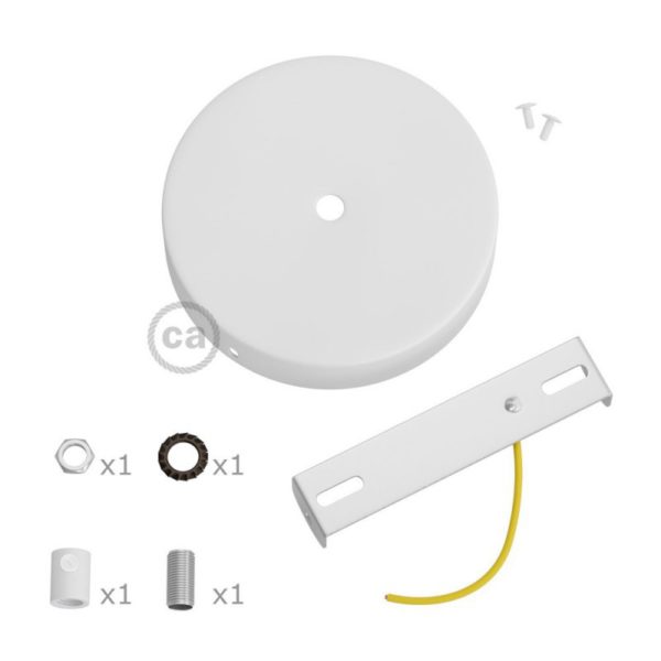 Matt White Metal Ceiling Rose Components