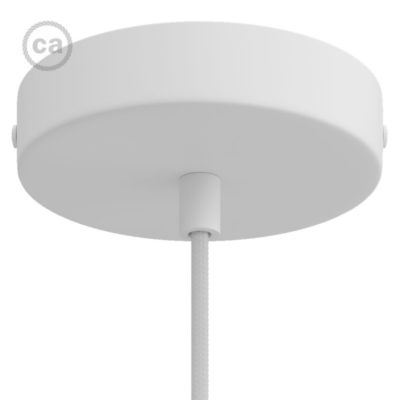Matt White Ceiling Rose in Metal