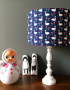 Navy Swan Lampshade