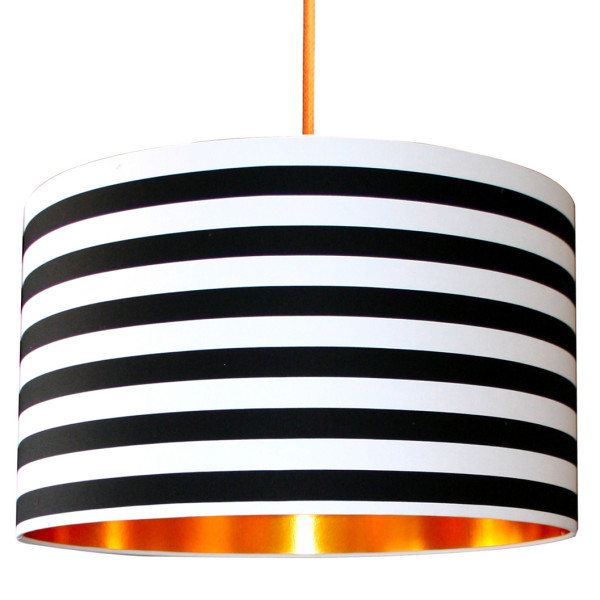 Black & White circus striped lampshade