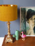 antique gold silk lampshade with gold lining