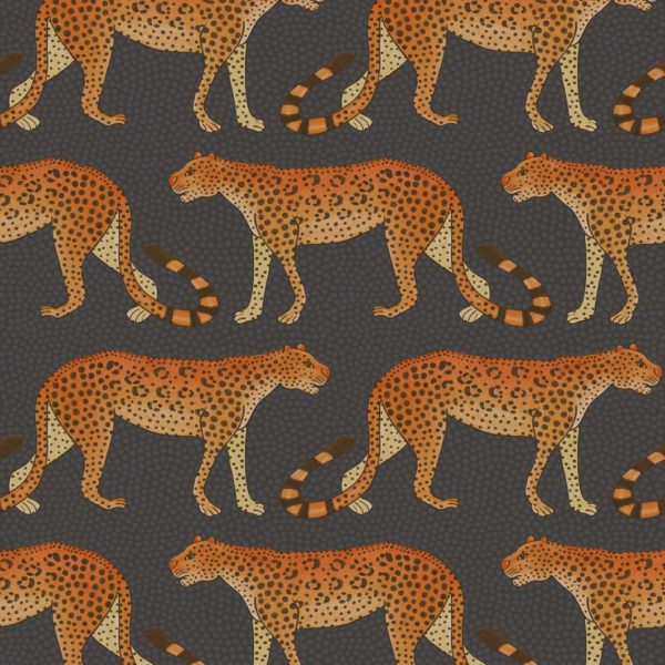 Cole & Son's Leopard Walk in Tangerine