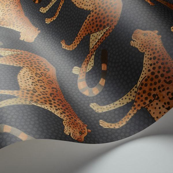 Cole & Son's Leopard Walk in Tangerine