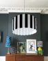 beetle juice black and white striped lampshade