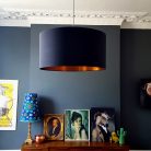 Black and copper lampshade