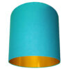 Sky Blue and gold lampshade