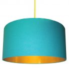 Sky Blue lampshade with gold lining