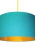 Sky Blue lampshade with gold lining